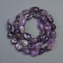 Amethyst Natural Stone Beads, Tumbled, Diameter 8x14mm+/-, Length 38cm+/- on Thread