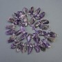 Amethyst Natural Stone Nugget Beads with Seed Beads, Assorted Sizes, diameter 8x12x26mm+-, length 40cm+- on a thread
