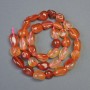 Carnelian Natural Stone Tumbled Beads, diameter 10x12mm+-, length 39cm+- on a thread