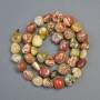Polychrome Jasper Natural Stone Tumbled Beads, diameter 10x10mm+-, length 39cm+- on a thread