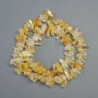 Citrine Natural Stone Chip Beads, diameter 14x6mm+-, length 40cm+- on fishing line
