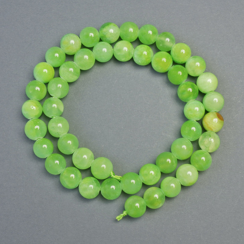 Onyx Natural Stone Smooth Round Beads, diameter 8.5mm+-, length 38cm+- on a thread