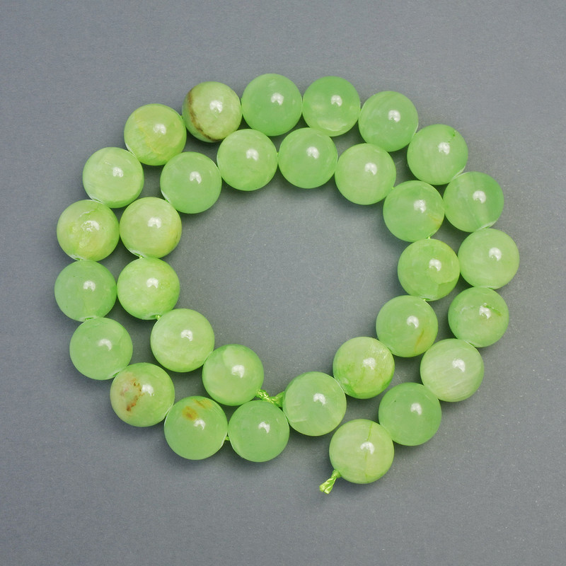 Onyx Natural Stone Smooth Round Beads, diameter 12mm+-, length 39cm+- on a thread