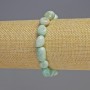 Bracelet Amazonite natural stone faceted, diameter 10x12x5mm+-, length 18cm+- elastic