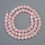 Rose Quartz Beads on Thread, Natural Stone, Faceted Round, Diameter 6mm+/-, Length 39cm+