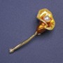 Calla Lily Flower Brooch-Pendant Yellow Enamel Gold Metal Colour 52x23mm+
