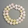 Morganite Beads on a String Natural Stone Faceted Round, Diameter 10mm+-, Length 38cm+