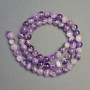 Amethyst Chevron Beads on Thread, Natural Stone, Smooth Round, Diameter 6mm+-, Length 39cm+