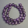 Amethyst Beads on a String Natural Stone Smooth Round, Diameter 12mm+-, Length 39cm+