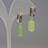 Jade Cylinder Earrings, diameter 14x8mm+/-, length 3cm