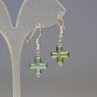 Hematite Cross Earrings, Chameleon, diameter 13x13mm+-, length 3.2cm