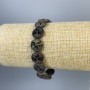 Hematite & Wood Bracelet, Multicolour, Diameter 12x4mm+-, Length 18cm+- Stretch