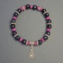 Aventurine & Phosphosiderite Bracelet with Charm, Diameter 8mm & 6mm+-, Length 18cm+- Stretch