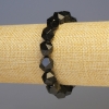 Sunstone Obsidian Bracelet, Natural Stone, Faceted, Diameter 11x11mm+/-, Length 18cm+/- Stretch