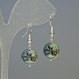 Hematite Tree Chameleon Earrings, diameter 12.5x4.5mm+-, length 3.2cm