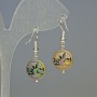 Hematite Tree Earrings, Matt Chameleon, diameter 12.5x4.5mm+-, length 3.2cm