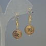 Hematite Tree Earrings, Matte Bronze, Diameter 12x4.5mm+-, Length 3.2cm