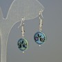 Hematite Tree Earrings, Matte Chameleon, Diameter 12.5x4.5mm+-, Length 3.2cm