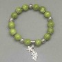 Onyx Bracelet (Imitation Acrylic) Smooth Bead, 10mm Diameter with Inserts, 18cm+- Length, Stretch