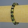 Jadeite Faceted Rondelle, Zoisite Faceted Cube, Agate Rondelle Bracelet, length 18cm+- stretch
