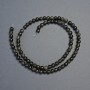 Beads Golden Sheen Obsidian natural stone smooth ball, diameter 4.5mm+-, length 38cm+- on fishing line