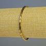 Hematite Hexagons Bracelet, gold, diameter 5x3mm+-, length 18cm+- stretch