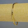 Hematite Square Bracelet, gold colour, diameter 4x4x2mm+-, length 18cm+- stretch