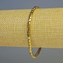 Hematite Hexagon Zigzag Bracelet, gold colour, diameter 3.5x3.5mm+-, length 18cm+- stretch
