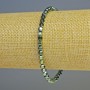 Hematite Small Hexagon Bracelet, Green Chameleon Colour, Diameter 4x4mm+/-, Length 18cm+/- Stretch