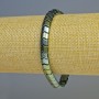 Hematite "Snake" Zigzag Wave Bracelet, Green Chameleon Colour, Diameter 7x5x5mm+/-, Length 18cm+/- Stretch