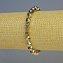 Hematite Bracelet Dumbbell Light Bronze Colour, 15x6mm+- Diameter, 18cm+- Length, Stretch