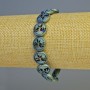 Hematite Bracelet "Tree" Matte Chameleon Colour, 12.5x4.5mm+- Diameter, 18cm+- Length, Stretch