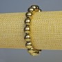 Hematite Bracelet Round Bead Bronze Colour, Diameter 10mm+-, Length 18cm+- Stretch