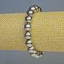 Bracelet Hematite ball silver colour, diameter 10mm+-, length 18cm+- stretch
