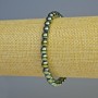 Bracelet Hematite ball chameleon green colour, diameter 6mm+-, length 18cm+- stretch