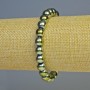 Bracelet Hematite ball chameleon green colour, diameter 8mm+-, length 18cm+- stretch