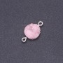 Pink "Druzy" Connector, acrylic "silver", diameter 14mm L3mm