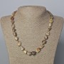Picasso Jasper Natural Stone Necklace, tumbled, diameter 16x7-12x9 (+-)mm, length 51cm