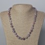 Tourmaline Natural Stone Necklace, round tumbled, diameter 10x10mm+-, length 50cm+