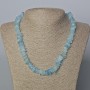 Aquamarine Natural Stone Chip Necklace, diameter 12x3-10x4mm+-, length 48cm+