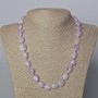 Kunzite Necklace, Natural Stone Tumbled Beads, Diameter 13x10mm+/-, Length 50cm+