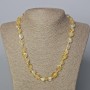 Citrine Natural Stone Necklace, tumbled, diameter 12x10mm+/-, length 50cm+
