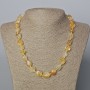 Citrine Natural Stone Necklace, tumbled, diameter 12x11mm+/-, length 50cm+