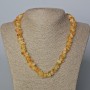 Citrine Natural Stone Necklace, tumbled, diameter 12x5mm+/-, length 49cm+