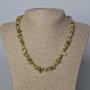 Grossular (Green Garnet) Natural Stone Necklace, chip, diameter 13x5-8x5mm+/-, length 48cm+