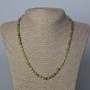 Grossular (Green Garnet) Natural Stone Necklace, faceted cube, diameter 5x5mm+/-, length 51cm+