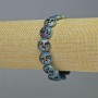 Hematite Bracelet "Tree", Matte Chameleon Colour, Diameter 12.5x4.5mm+-, Length 18cm+- Stretch