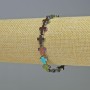 Hematite Bracelet "Cross", Chameleon Colour, Diameter 8.5x10.5x3mm+-, Length 18cm+- Stretch