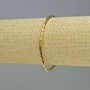 Bracelet Hematite Triangle Gold Colour, diameter 5x2mm+-, length 18cm+- stretch