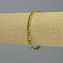 Hematite Bead Bracelet Cubes Gold Colour, 4x4mm dia., 18cm length, stretch